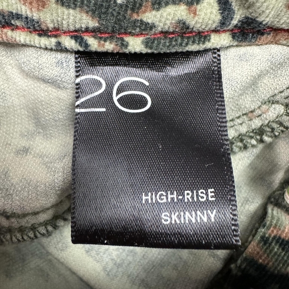 Anthropologie Pilcro High Rise Corduroy Green Camo US 26 - Picture 9 of 10